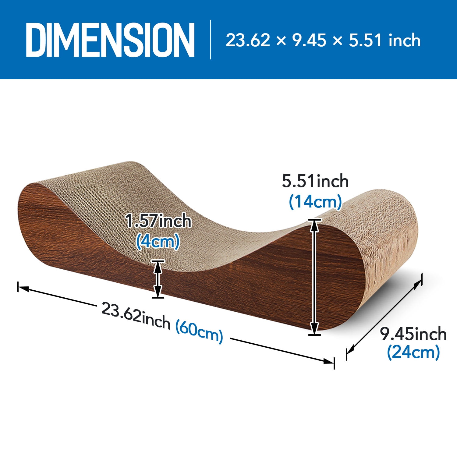 Pefilos 23" Cat Scratcher Cardboard Bed Bone Cat Scratching Pads Corrugated Cat Scratch Toy, Light Brown Pefilos 23" Cat Scratcher Cardboard Bed Bone Cat Scratching Pads Corrugated Cat Scratch Toy, Light Brown