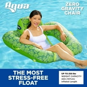 Aqua Leisure 0 Gravity Inflatable Swimming Pool Lounge Float, Green, 4 Pack