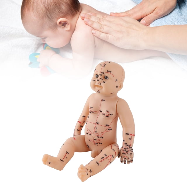 Punto De Acupuntura De Masaje Infantil, Modelo De Masaje De Acupuntura Para Bebés Transparente Y Preciso De Silicona Seguro Para El Hogar Para Niñeras
