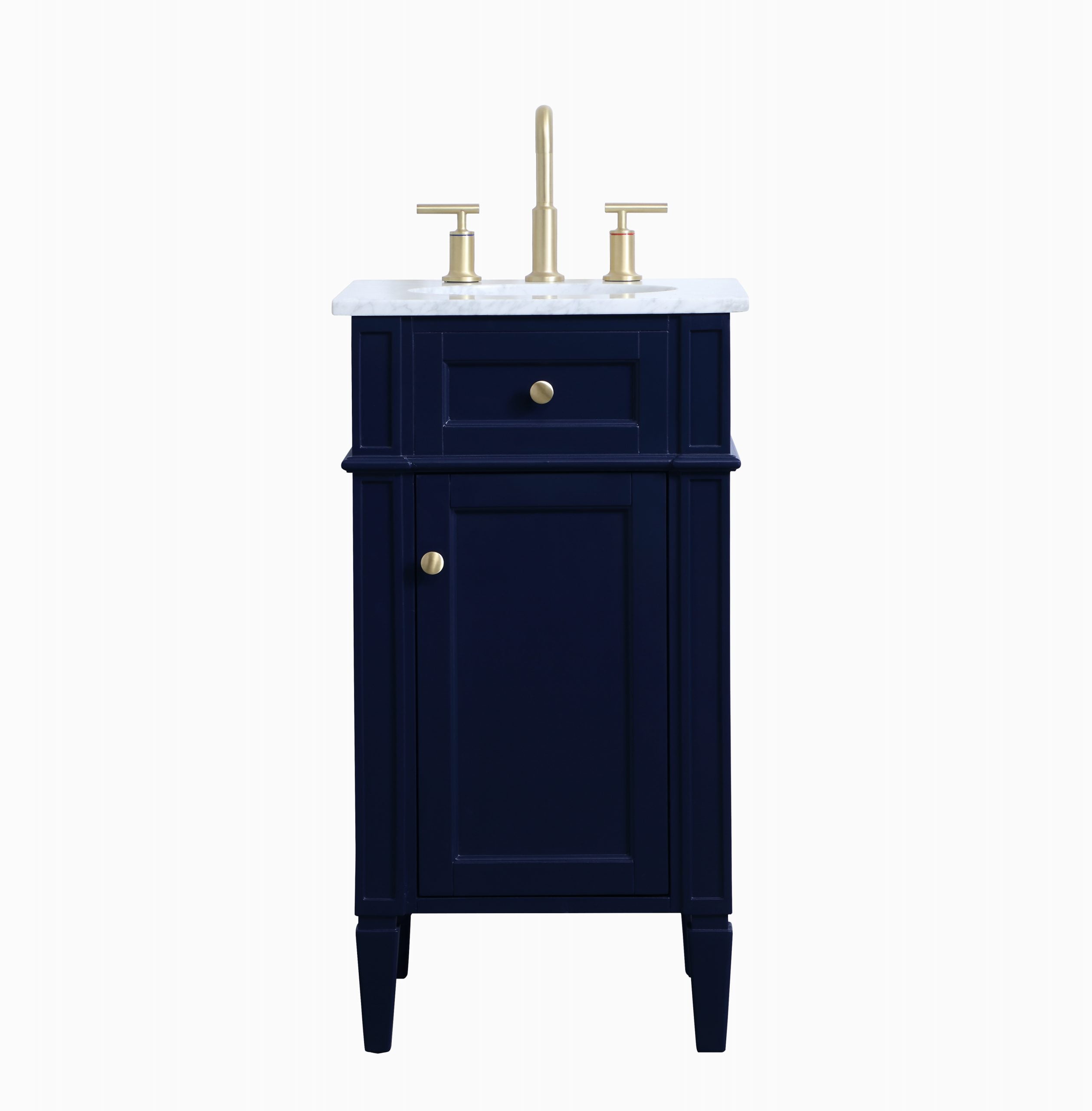 18 Inch Single Bathroom Vanity In Blue, 18 Inch Light Blue Bathroom Vanity