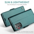 thumbnail image 6 of Case for Samsung Galaxy A13 4G Wallet Case, Retro PU Leather Flip Case with Magnetic Closure, [RFID Blocking] Card Holder and Kickstand for Men Women, TPU Shockproof Full Protective Case, Green, 6 of 11