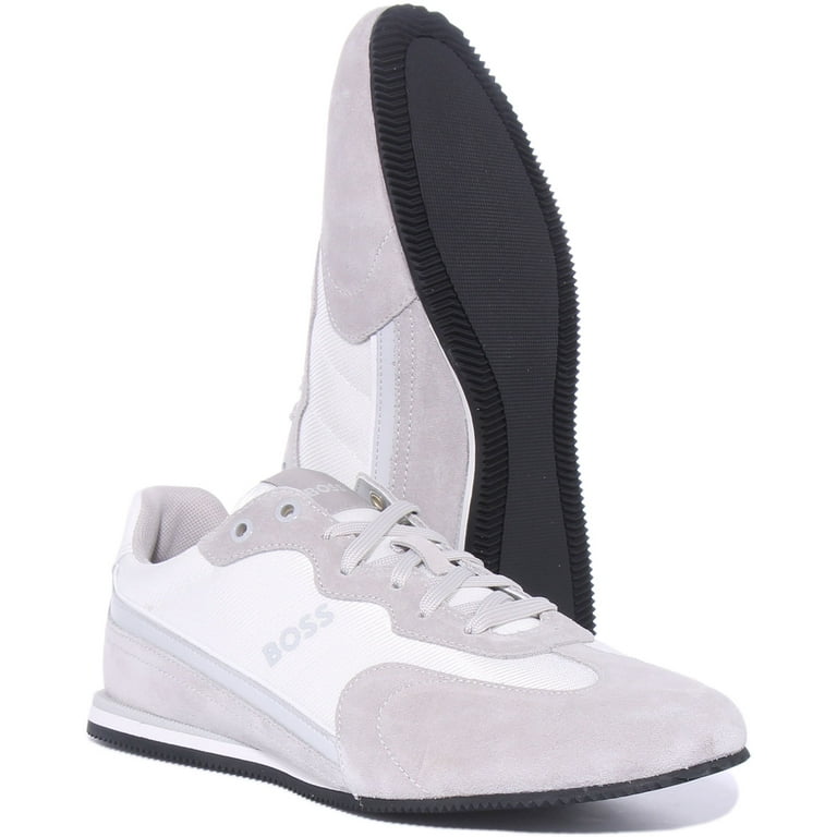 BOSS Men's Rhys Suede Low Top Sneakers | Casual Comfort Sneaker