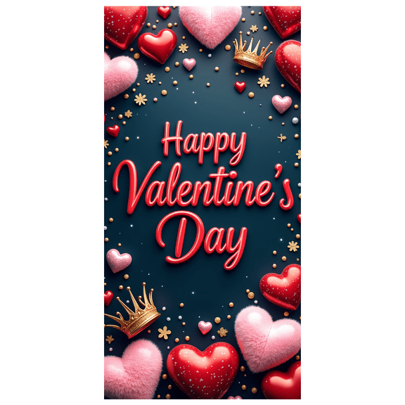LUUFILx Valentine's Day Backdrop Banner Love Party Decor Romantic Decorations Heart Background Photography Props Red Display Celebration