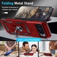 thumbnail image 2 of KOMI Case Compatible with Google Pixel 9 Pro XL Built in Slide Camera Lens Cover+Screen Protector+Finger Ring Holder Kickstand,Heavy Duty Shockproof Full Body Protective Phone Cover, Red, 2 of 5