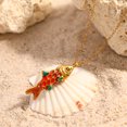 thumbnail image 3 of NICKSUN 18K Gold-Plated Stainless Steel Color-Dipped Fish Pendant Necklace - Minimalist Nautical Fashion Jewelry for Women, 3 of 8