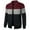 Wine, variant on Men's Colorblock Full Zip Cardigan Sweater Slim Fit Stand Collar Casual Knitted Jacket Coats with Pockets