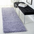 thumbnail image 3 of SAFAVIEH Harvey Solid Plush Shag Runner Rug, Lilac, 2'3" x 8', 3 of 8