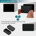 thumbnail image 5 of Plastic Plug End Caps, 50mm x 25mm Rectangular Furniture Table Chair Legs 4Pcs, 5 of 5