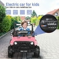 thumbnail image 6 of KALNUR 12V Ride on Toy Truck with Parent Remote Control, Kids Electric Car with Music and LED Lights,Pink, 6 of 9