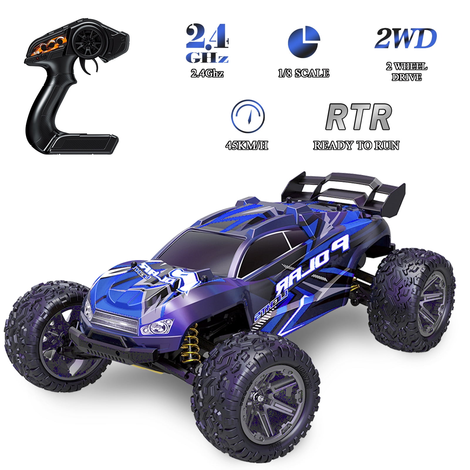 AGNEVE Remote Control Car RC Drift Car 2.4GHz 1:24 Scale 4WD 18KM