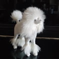 thumbnail image 4 of Estatua coleccionable de caniche realista: escultura artesanal de cachorro para decoración del hogar. Blanco, 4 of 7