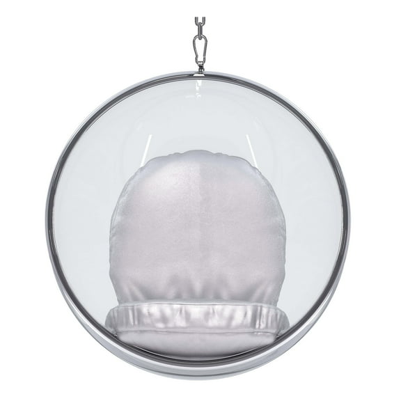 Modholic Hanging Bubble Chair, Silver Cushions