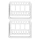 thumbnail image 1 of 2 Pack 16 Holes Nail Drill Bit Display Stand Holder Storage Box for Grinding Heads White, 1 of 4