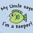 thumbnail image 2 of CafePress - My Uncle Says I'm A Keeper Baby Creeper - Baby Light Bodysuit, Size Newborn - 24 Months, 2 of 4