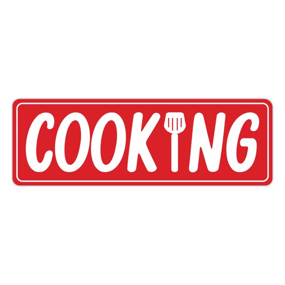Signs ByLITA Standard Cooking Sign (Red) - Large