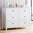 thumbnail image 5 of Commode en Bois – Moderne à 6 Tiroirs – Armoire de Rangement Style Ferme – Tiroirs Profonds et Poignées en Métal – Chambre, Salon, Garde-Robe et Couloir – Blanc, 5 of 5