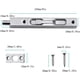 thumbnail image 2 of 2pcs Mortise Lock Door Latch 6 Inch Sliding Latch Lever Handle Concealed Door Latch With Screws, 2 of 2