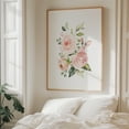 thumbnail image 6 of Pink Flowers, Watercolor Flowers, Pink Roses, Greenery, Girl Nursery - Illustration Watercolor Floral Flowers Botanical Garden Pastel Unframed Wall Art Print 24 x 32 inches, 6 of 13