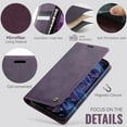 thumbnail image 3 of ShellTech Compatible with iPhone 16 Plus Soft TPU PU Leather Case Flip Magnetic Stand Flip Protective Cover Leather Wallet Case with ID & Credit Card Slots Holder Case,Purple, 3 of 8