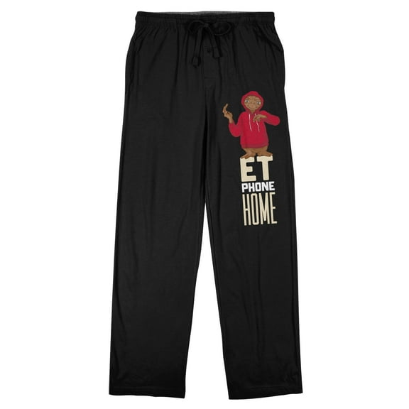 E.T. Phone Home Men's Black Sleep Pajama Pants-XXL