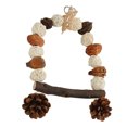 thumbnail image 2 of Parrots Swing Toys, Wooden Pet Bird Swing Rattan Balls Easy To Install Pine Cones  For Parakeet S, 2 of 8