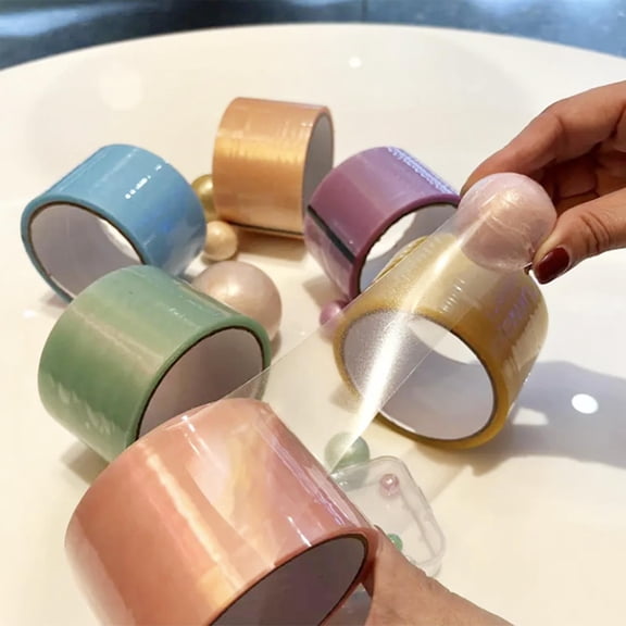 6x Sticky Ball Tape Toys Decorative Educational Toys Funny Relaxing Colored Ball Tapes Embellishment for Children, Adult, Kids