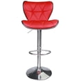 thumbnail image 6 of Leopard Shell Back Adjustable Swivel Kitchen Dining Counter Bar Stool,Set of 2,Red, 6 of 6