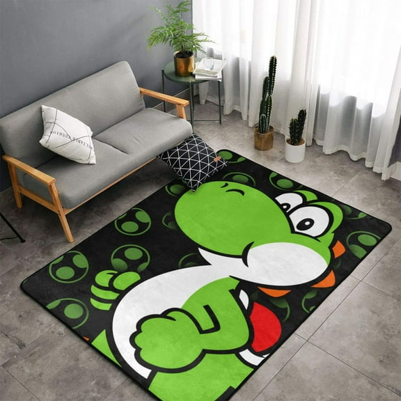 Area Rugs Soft Non-Slip Floor Mats Yoshi Mario Carpets Doormat for Living Room Bedroom Decor 60"x39"