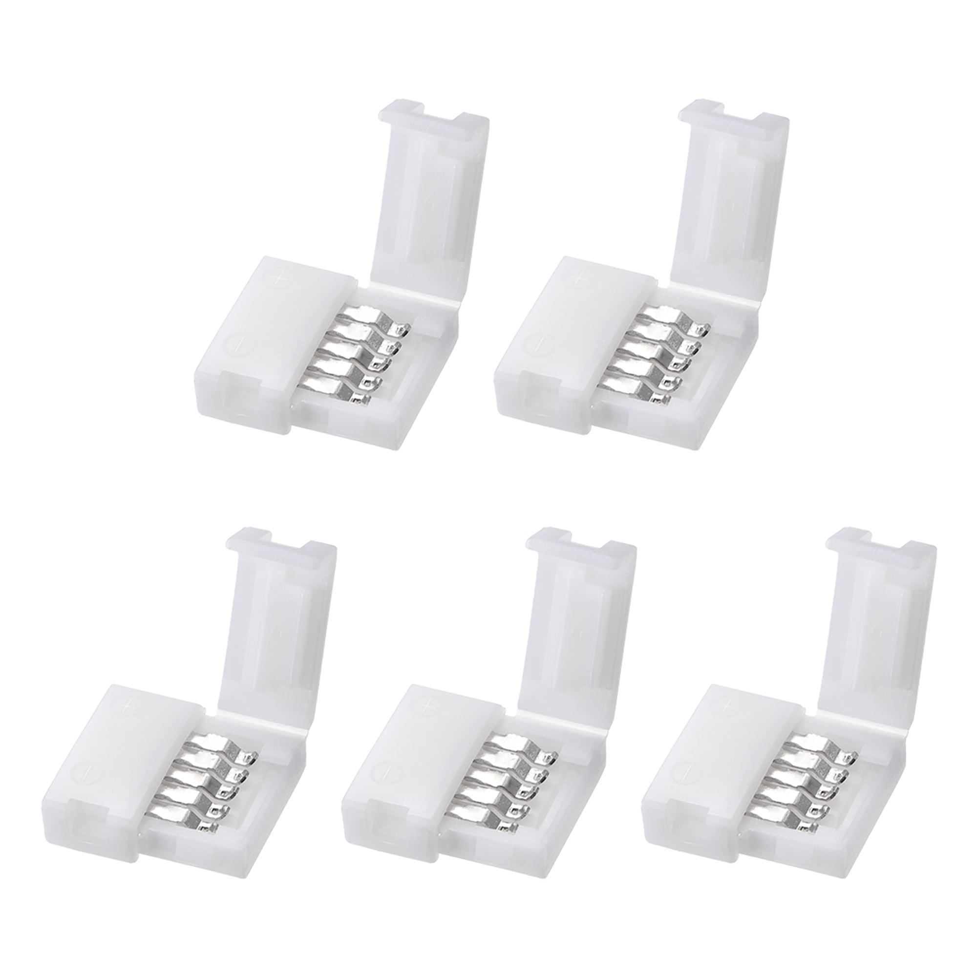 10 x 3528 Led Strip to Strip/Wire Solderless Clip-on Coupler Connector Adapter 