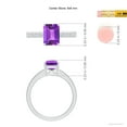 thumbnail image 4 of ANGARA Natural Octagonal 1.5 ct Amethyst Cocktail Ring with Diamonds in 14K White Gold for Women (Size-8x6mm) | February Birthstone, Anniversary, Jewelry Gift for Women | Natural Amethyst Ring, 4 of 8