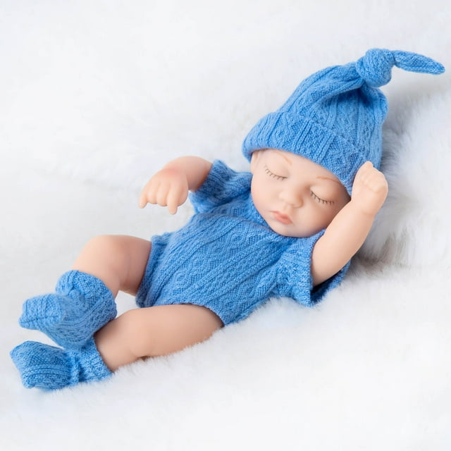 Dadatutu Poupées Bébé Réalistes, Poupée Bébé Réaliste Adorable, Poupée Bébé Nouveau-Né Réaliste de 7 Pouces, Poupée Bébé Mignonne pour Dormir, Cadeau pour Enfants de 3 Ans et Plus