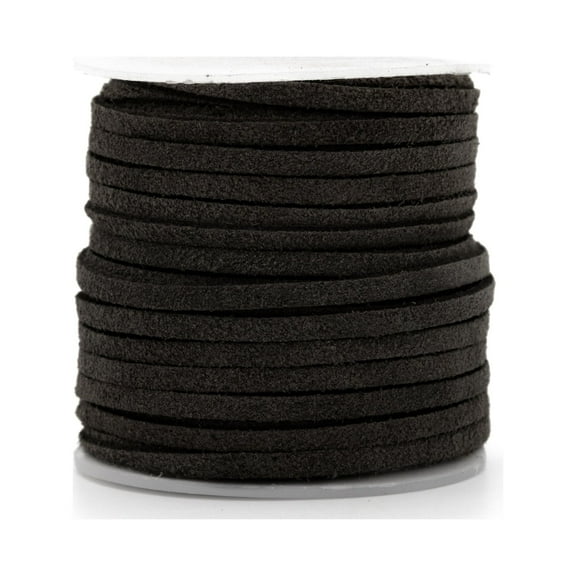 Cousin DIY Black Suede Jewelry and Beading Cord Spool, 75 ft Roll