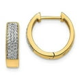 thumbnail image 2 of 14K Yellow Gold Diamond Hinged Hoop Earrings (0.248Ct), 2 of 4