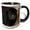Black/White, variant on 3drose, Black Howler Monkey, Community Baboon Center, Belize - Sa02 Pox0023 - Pete Oxford, 15oz Two-tone Black Mug
