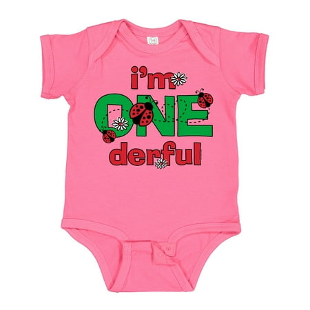 

Inktastic ONEderful Ladybug 1st Birthday Gift Baby Girl Bodysuit
