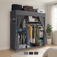 thumbnail image 2 of Closet Armable Ropero Armario Organizador 205x45x170cm Color Gris Oscuro Blick, 2 of 9