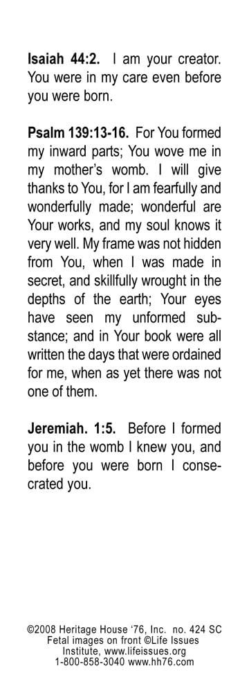 Soul at Conception Pro-Life Bookmark (Pack of 100)