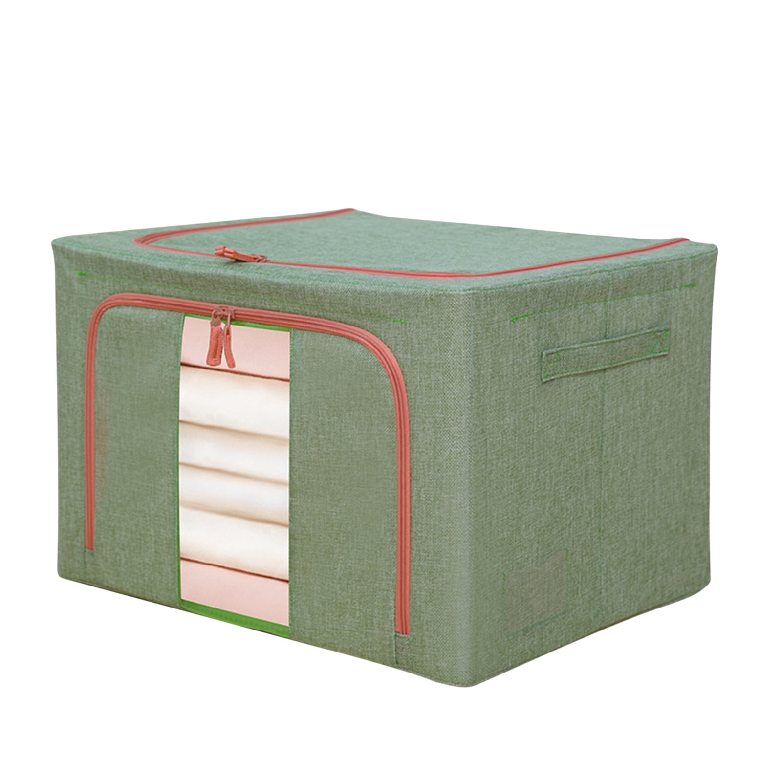 Miirene Transparent Steel Frame Storage Box Nylon Mesh Foldable Storage