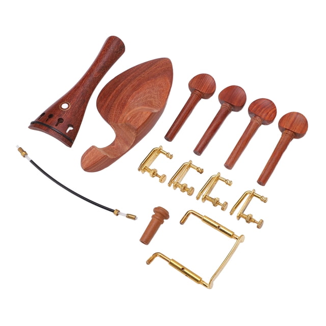 Tailpiece Chinrest Set, Wear Resistant 4/4 Violin Parts With Screw For Stringed Instrument Care
