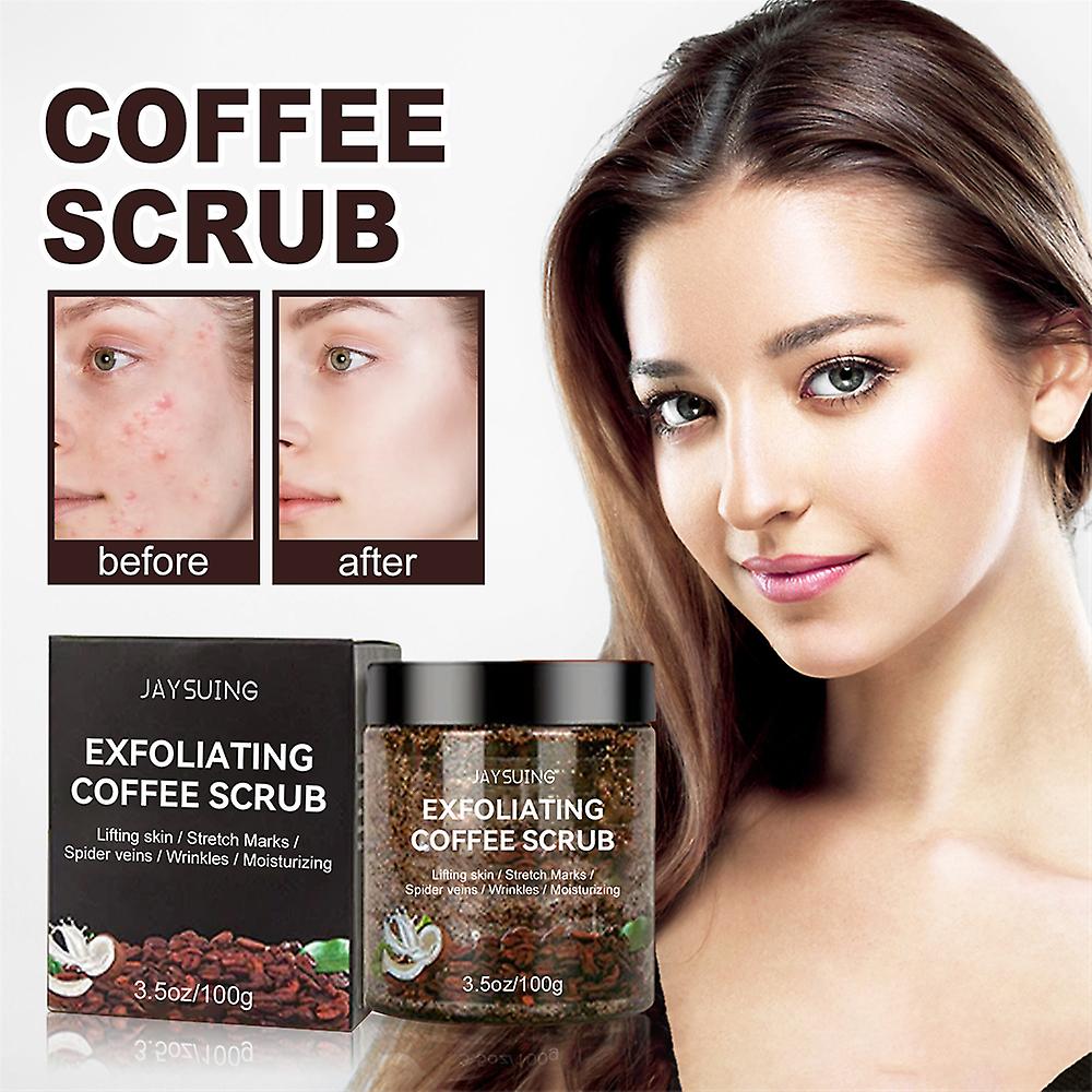 Gommage Naturel Au Café - Pour Acné, Cellulite, Vergetures - Soin Corporel Hydratant - Neuf