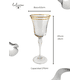 thumbnail image 3 of Juego de 4 Copas de cristal modelo Roma para Agua con Filo Oro, 3 of 8