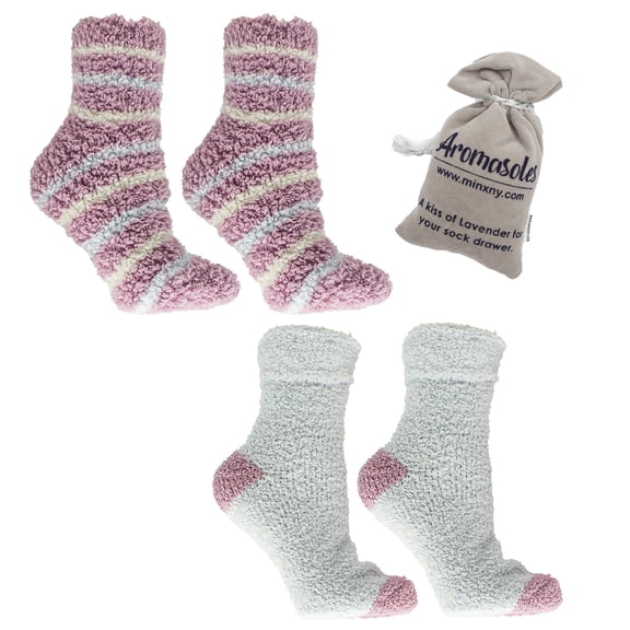 Lush N Plush 2 pack slipper socks - Lavender N Shea Butter