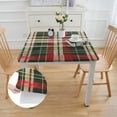 thumbnail image 2 of BANET  Give Thanks Plaid Fall Table Decor, Autumn &amp; Thanksgiving Tabletop Linens, Square Tablecloth white, 2 of 8