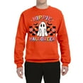 thumbnail image 2 of Wild Bobby Hippie Halloween Ghost Bats Stars Halloween Pink Orange Purple Halloween Halloween Unisex Crewneck Sweatshirt, Orange, Large, 2 of 6