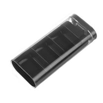 PuSpu 3-Compartment Clear Pill Organizer, 9.6x4.1x2.1 cm Black BPA-Free Plastic Slide-Out Daily Medication Box for Travel/Home/Office Use