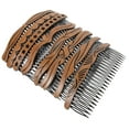 thumbnail image 1 of Wooden Hair Clips with Inserted Comb for Decoration Multi Color Great for Detangling Smooth Teeth 8 Pieces, 1 of 8