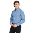 thumbnail image 2 of Devon & Jones DG536 Men's CrownLux Performance Gingham Dress Shirt-French Blue/ White-4XL, 2 of 6