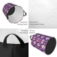 thumbnail image 5 of Lsque cute rainbow mushroom Skull pattern Laundry Hamper Basket, Tall Woven Rope Hamper Basket for Clothes, Lightweight Storage Basket, Collapsible Waterproof-Medium, 5 of 8