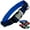Blue, variant on Black Rhino Classic Striped Reflective Dog Collar, Blue, Medium
