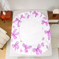 thumbnail image 4 of Manfei Cute Pink Bow Fitted Sheet Full,Cartoon Bowtie Pattern Bed Set,3 Pieces,1 Fitted Sheet and 2 Pillowcases, 4 of 6